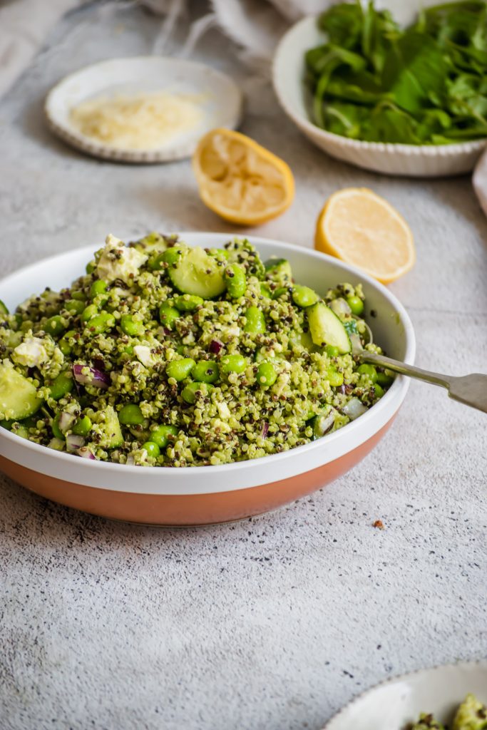 Rocket Pesto Quinoa Salad - One Harvest